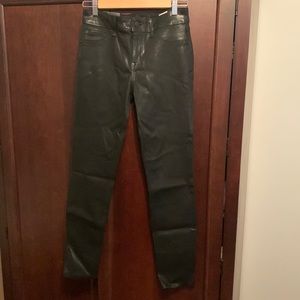Level 99 coated black jeans, 28/6, inseam 29 inches